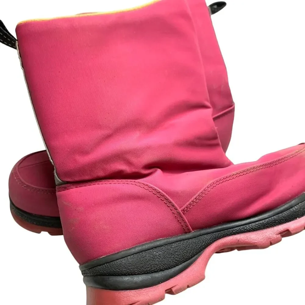 Lands End Girls Kids Pink Waterproof Warm Winter Boots Sledding Play sz 2